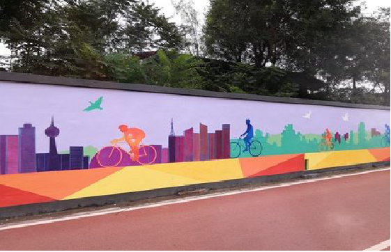  宝兴墙体彩绘-围墙