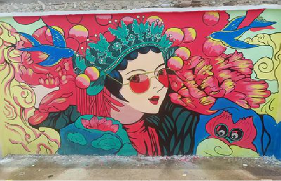  宝兴墙体彩绘-网红墙