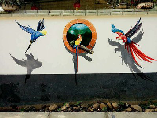  宝兴视觉错位-3D墙绘设计