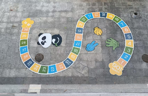  宝兴地面游戏彩绘