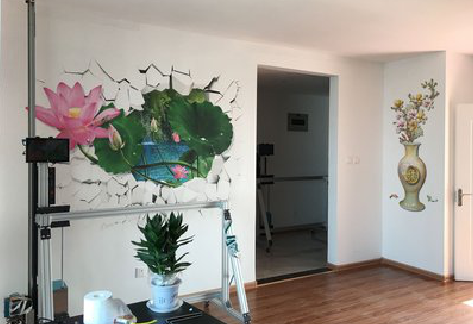  宝兴墙体彩绘相比墙纸的优势。