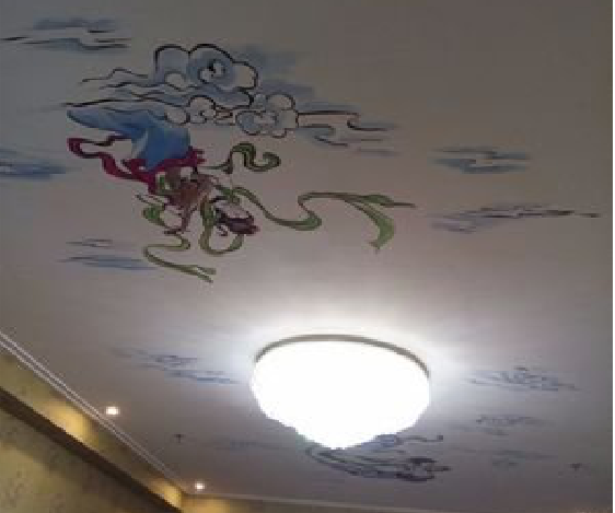  宝兴如何快速绘制天花板上的手绘墙？